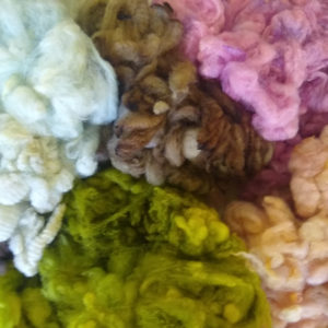 Romney Locks - dyed per oz